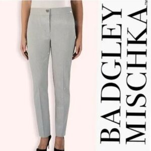 Badgley Mischka, size 14, Classic Tailored Dress Pants in Light Gray